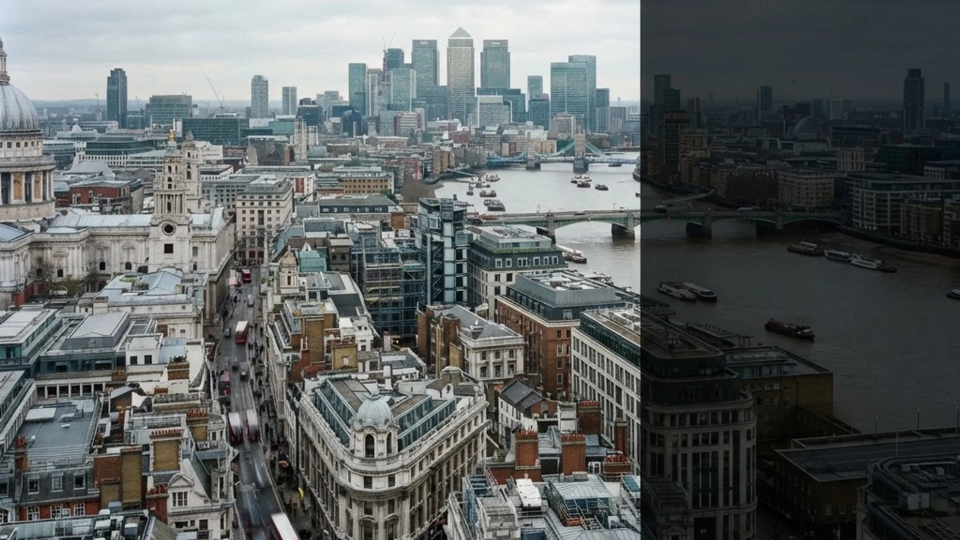 London professional districts seen through layered architecture